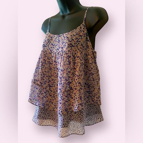 Joie | Joie 100% silk layered camisole tank. Floral cami summer top NWT size S. - Picture 4 of 9